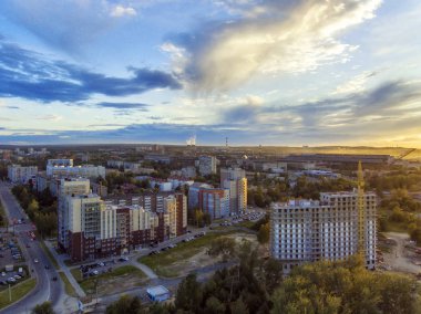 beyaz geceler hava görünümünü sırasında gün batımında ityscape