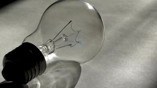 Концептуальний Електричний Струм Лампи Розжарювання Старого Стилю — стокове відео