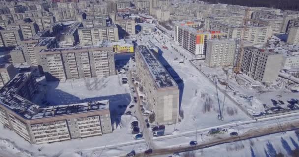空气中的贫困高层建筑密集的城市发展 — 图库视频影像