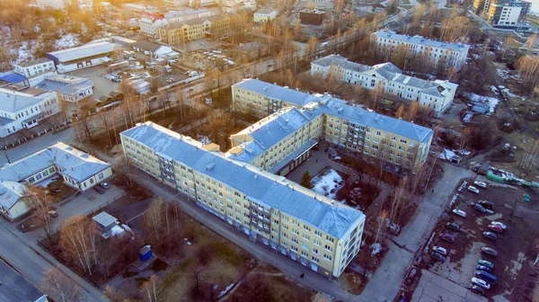 Tıbbi Kompleksin Havadan Görünümü Acil Hastane Bulaşıcı Hastane — Stok fotoğraf