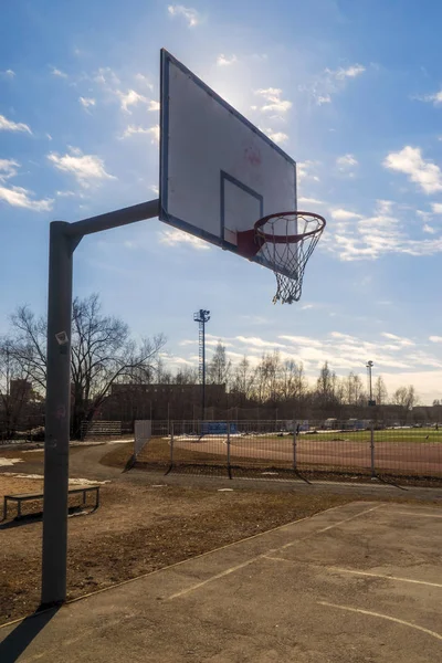 Street playground for basketball at the football stadium