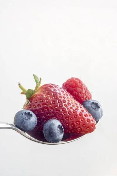 Berries Close Macro White Background — Stock Photo, Image