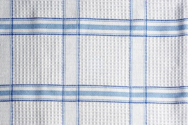 White Blue Checkered Cotton Tissue — Stock Photo, Image