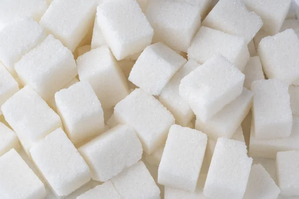 White Sugar Cubes Background — Stock Photo, Image