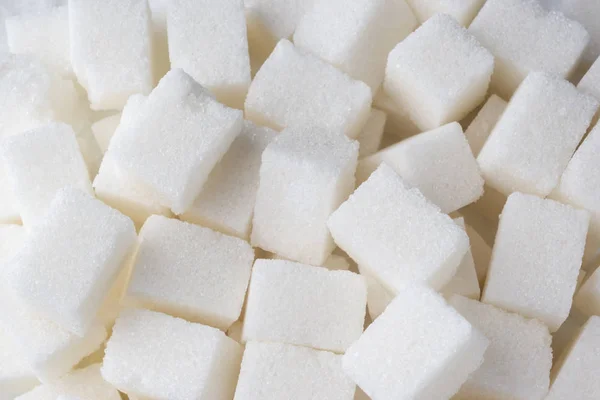 White Sugar Cubes Background — Stock Photo, Image