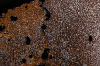 Muhteşem kırmızı pas dokusuna sahip eski demir yüzeyin arka planı