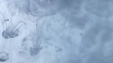 Siyah mürekkep peçesinin pürüzsüz soyut hareketi