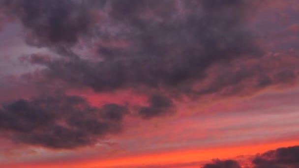 Chmurny Zachód Słońca Niebo Pochyla Się Dół — Wideo stockowe