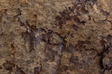 Eskimiş paslı metal arka planının kahverengi dokusu