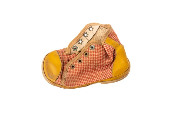 Pequeño Zapato Retro Para Niño Aislado —  Fotos de Stock