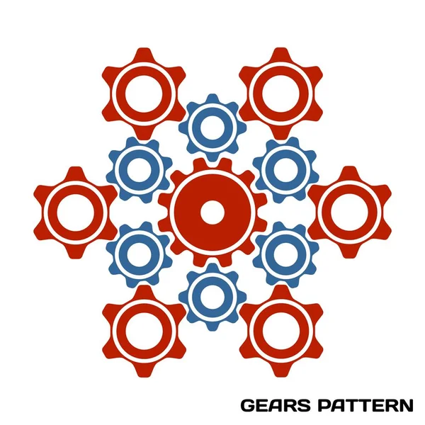 Machine Gear Cogwheel Pattern Vector Illustration Gear Vector You Perfectly — Stock Vector