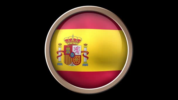 Spanyolország jelző gomb elszigetelt fekete
