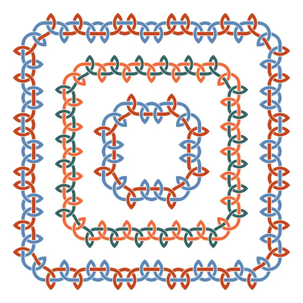 Три кольорові кельтські рами. Вона складається з візерунків. Векторний набір — стоковий вектор