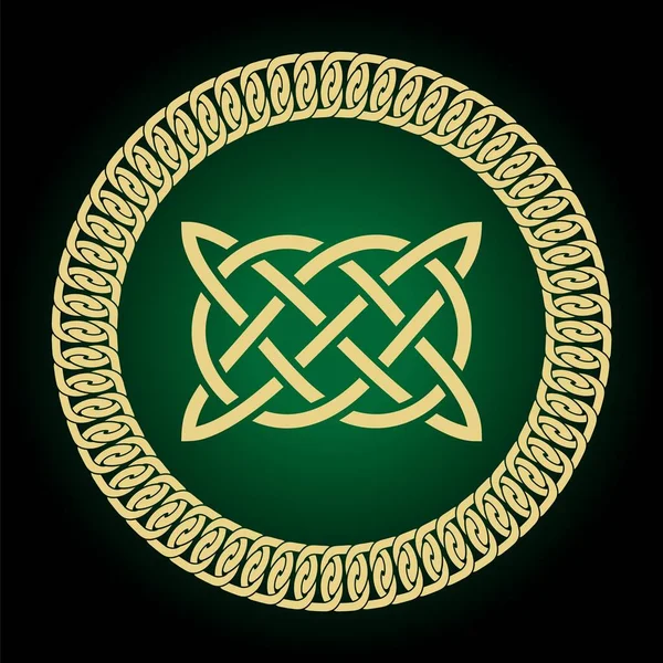 Cadres de nœuds celtiques, illustration vectorielle. Conception simple de nœuds sur fond sombre. — Image vectorielle