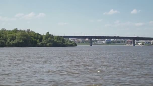 View of the receding bridge — Stock Video