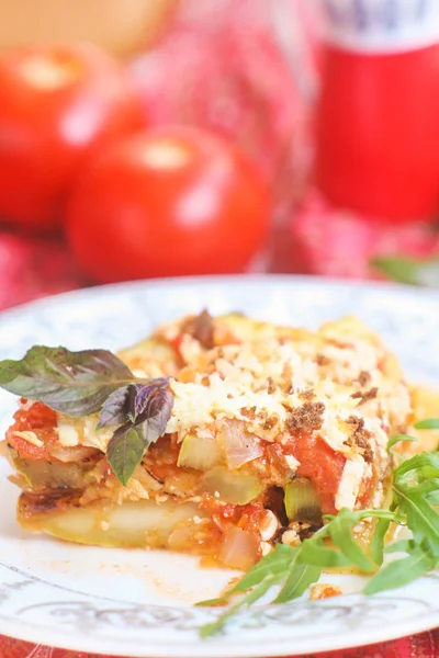 Hausgemachte Kasserolle Mit Gemüse — Stockfoto