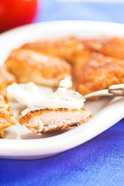 Nuggets Frango Com Molho — Fotografia de Stock