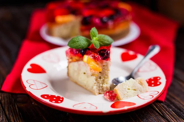 Cake Jelly Berries — Stock Photo, Image