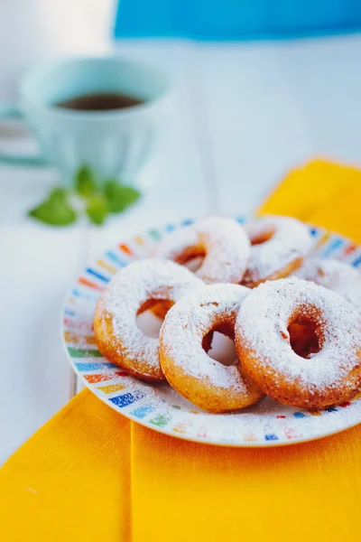 Donuts Caseiros Com Açúcar Confeiteiro Imagem De Stock