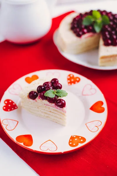 Gâteau Cerise Maison Menthe — Photo