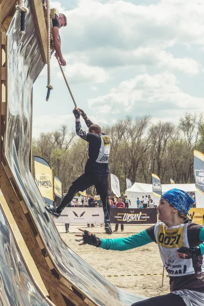 Rostov Sur Don Russie Avril 2018 Équipe Organisée Courir Avec — Photo