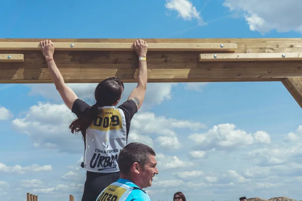 Rostov Sur Don Russie Avril 2018 Équipe Organisée Courir Avec — Photo