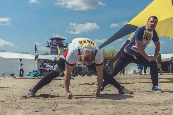 Rostov Don Rusia Abril 2018 Equipo Organizado Corre Con Obstáculos — Foto de Stock