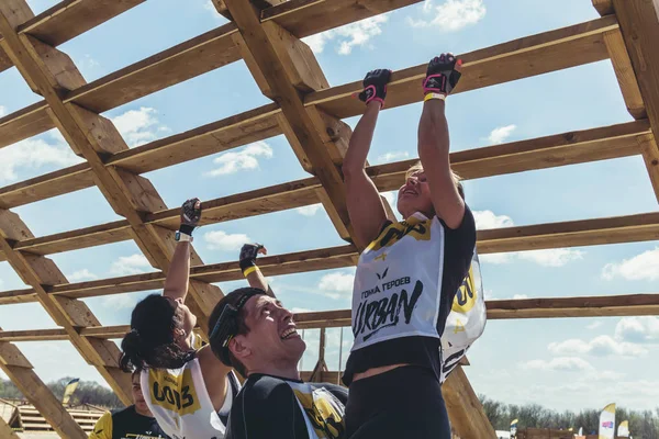 Rostov Sur Don Russie Avril 2018 Équipe Organisée Courir Avec — Photo