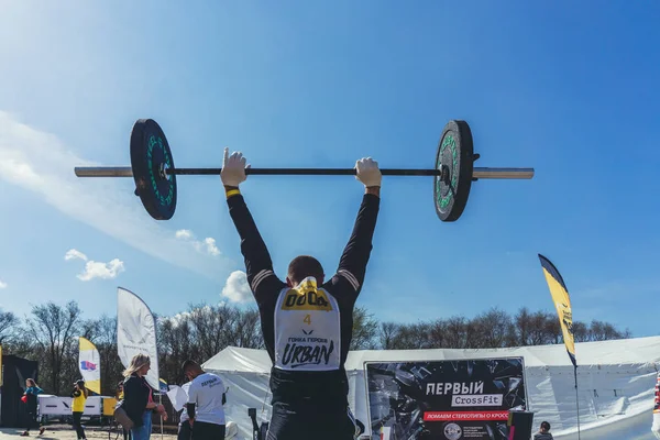 Rostov Don Rusia Abril 2018 Equipo Organizado Corre Con Obstáculos — Foto de Stock