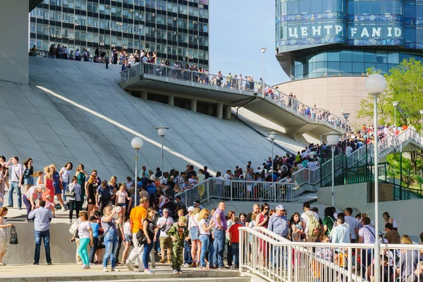 Rostov Don Rusya Mayıs 2018 Deniz Kuvvetleri Geçit Töreninde Bakmak — Stok fotoğraf