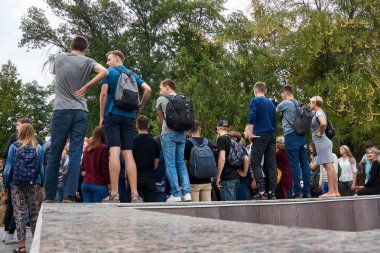 Rostov-on-Don / Rusya - 9 Eylül 2018: protesto sokakta Rostov-on-Don şehirde tek bir günde emeklilik yaşı yükselterek karşı eylem