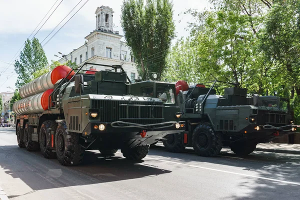 Rostov Donu Rusko Květen 2018 Přehlídka Skutečné Vojenské Techniky Vojáků — Stock fotografie