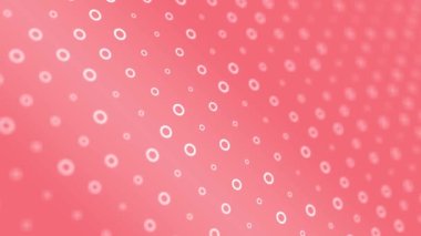 Kırmızı arkaplan üzerindeki beyaz daireler perspektif hareketi ile boyut değiştirir