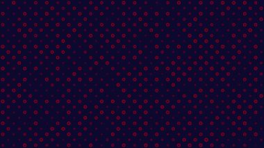 Koyu mavi arkaplan üzerindeki kırmızı daireler üst görünüm hareketiyle boyut değiştirir