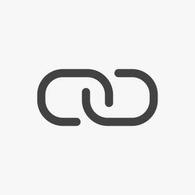 Bağlantı simgesini, çoklu ortam simgesini. Glif, katı tarzı