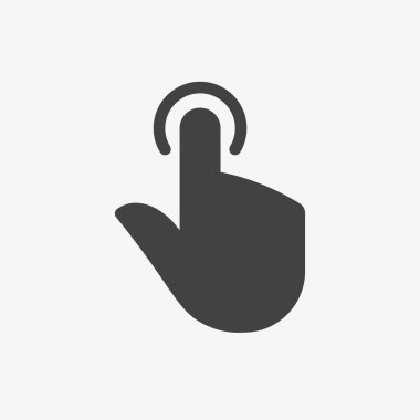 El simgesi, jest simgesi. Glif, katı tarzı