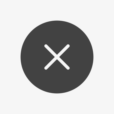 Simge, işaretleri simgesi iptal. Glif, katı tarzı