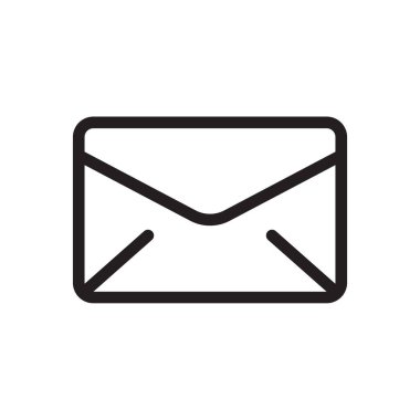 Zarf simgesi, çoklu ortam simgesini. Anahat kalın, kalın çizgi stili, 4px vuruş yuvarlak kenarları