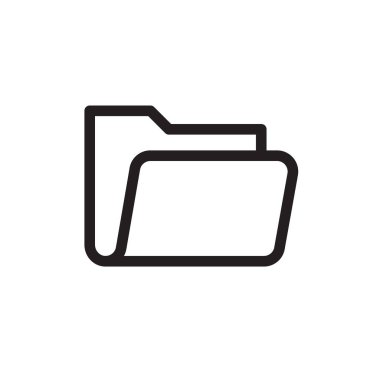 Klasör simgesini, iş simgesi. Anahat kalın, kalın çizgi stili, 4px vuruş yuvarlak kenarları