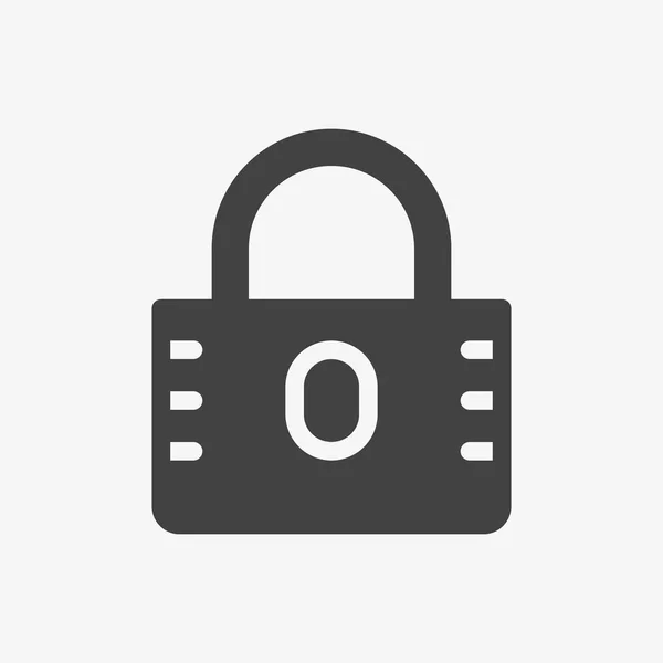 Padlock icon, security icon. Glyph, Solid style — Stock Vector