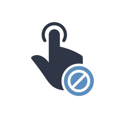 El simgesi, jestleri simgesiyle oturum izin verilmiyor. Sembol el simgesi ve blok, yasak, yasaklar