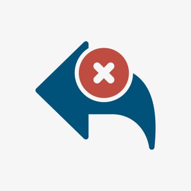 Simgesini, okları simge iptal işareti ile geri. Simgesini geri ve kapatmak, Sil, simgesini kaldırmak