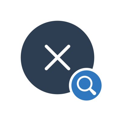 Simge, araştırma işareti simgesiyle işaretler iptal. Simgesini iptal ve araştırmak, bulmak, sembol incelemek