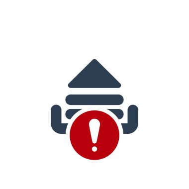 Simge, ünlem işareti ile okları simge yüklemek. Yükleme simgesini ve uyarı, hata, alarm, tehlike sembolü