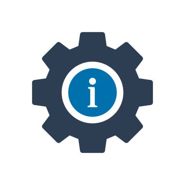 Ayarları simgesi, araç ve gereçleri simgesi bilgi işareti ile. Ayarlar simgesini ve SSS, yardım, sembol, ipucu