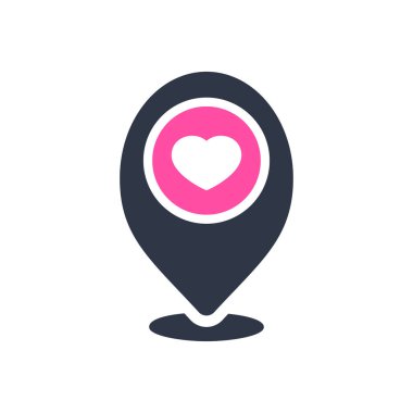 Yer tutucu simge, simge kalp işareti ile imzalar. Yer tutucu simgesi ve favori, aşk, bakım sembolü gibi