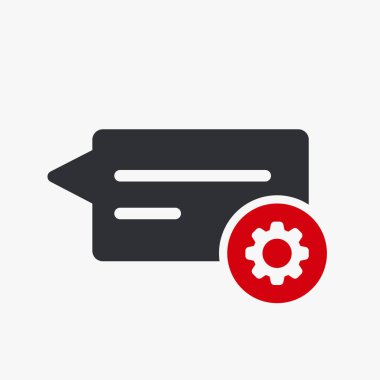 Sohbet simgesi, çoklu ortam simgesini ayarları işareti ile. Simge sohbet ve özelleştirme, Kur, yönetmek, sembol işlemek