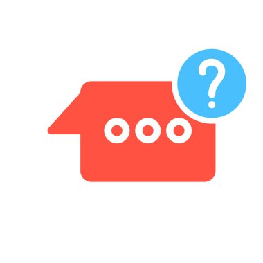 Sohbet simgesi, soru işareti ile çoklu ortam simgesini. Sohbet simgesi ve yardım, nasıl yapılır, bilgi, sorgu simgesi