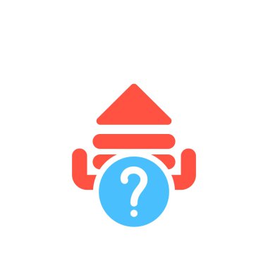 Simgesini, okları simge soru işareti ile yükleyin. Upload simgesi ve yardım, nasıl yapılır, bilgi, sorgu simgesi