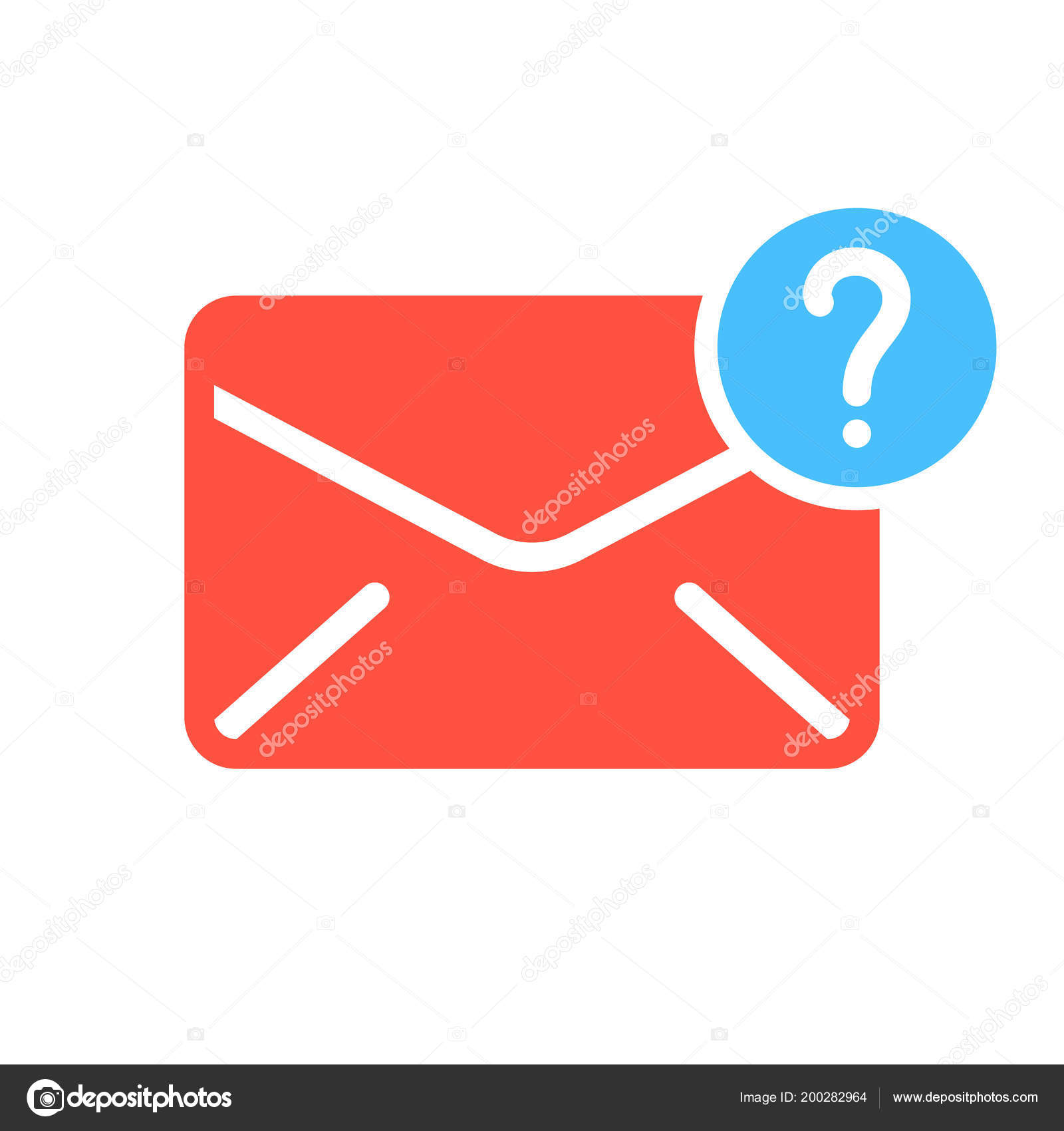 Envolvente icono, icono multimedia con signo de interrogación. Sobre icono  y ayuda, cómo, información, símbolo de consulta Vector de stock #200282964  de ©AZVector, image size:1600x1700